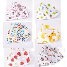 Infant Kids Cute Baby Feeding Bandana Bibs Towel Dribble Triangle Cotton 10Pc