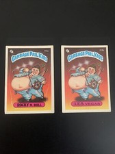 Garbage Pail Kids GPK 117a Rocky N Roll 117b Les Vegas 1986 2 Cards Topps