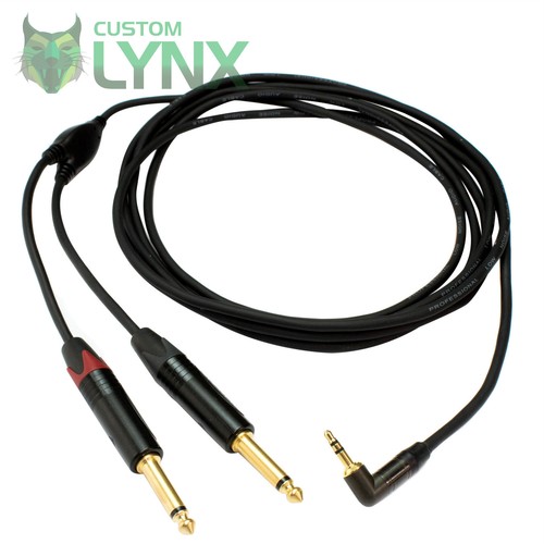 Neutrik 3.5mm TRS Stereo Angled Jack to 2 x 6.35mm Jacks Cables. Pro Audio Leads eBay