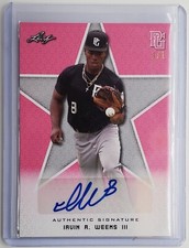 2020 Leaf Perfect Game Blank Back Pink Irvin R Weems III Autograph RC 1/1 Auto