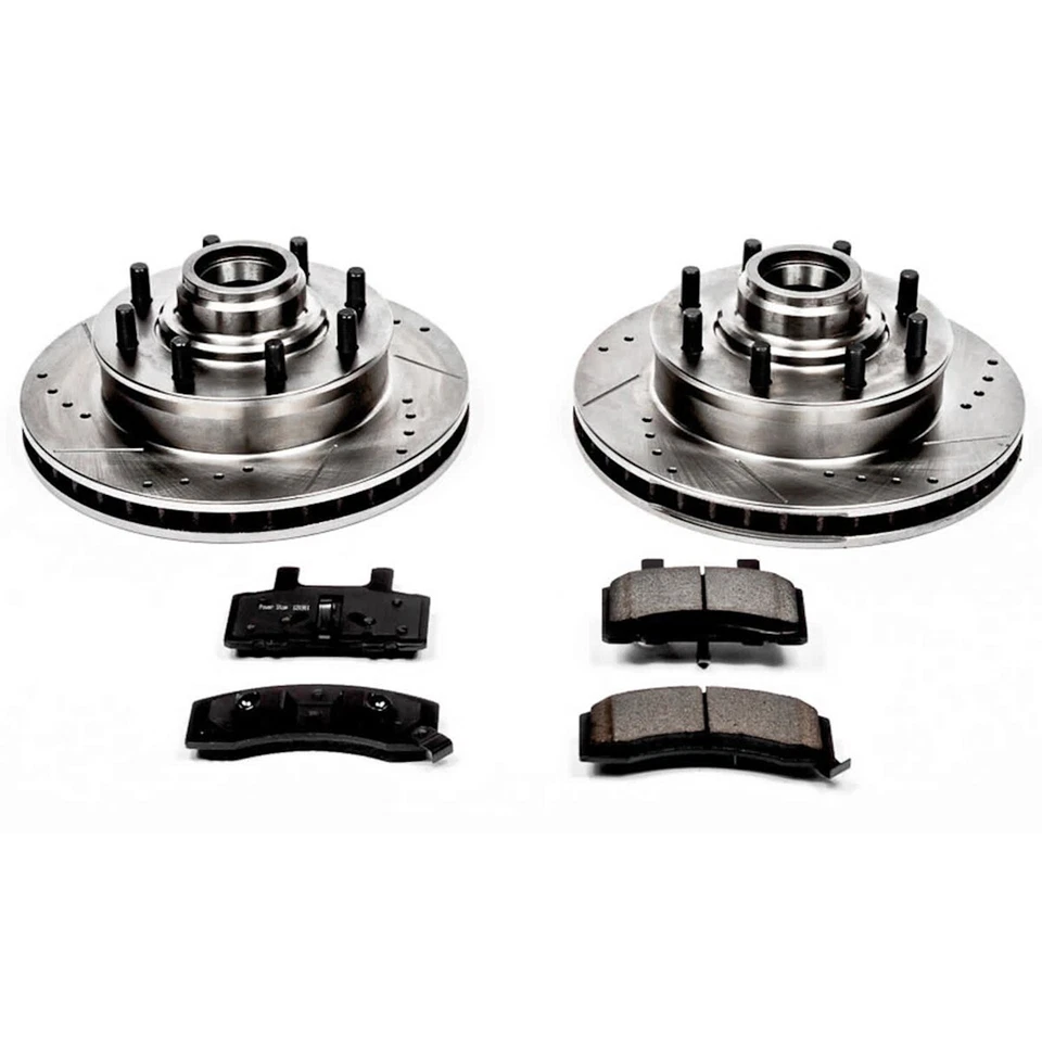 K2947 Powerstop Brake Disc and Pad Kits 2-Wheel Set Front for Chevy SaVana 2500 Foto 3 de 3