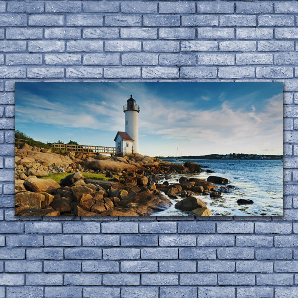 Image tableau sur toile paysage de phare pour une atmosphere apaisante et marine