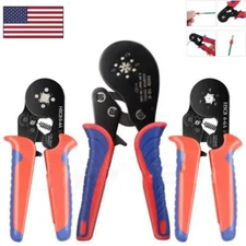 Crimping Pliers Ferrule Hexagonal Steel Straight Terminal Wire Crimper Hand Tool