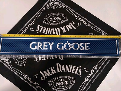 Grey Goose Vodka Rubber Bar Runner Drip Mat No Spill 23.5 X 3.5 Inches 