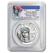 2017 1 oz American Platinum Eagle MS-70 PCGS (FS, Liberty Label) 2290.38 per troy oz