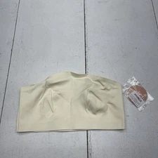 Newnice Bandeau Bra Womens XL Beige Strapless Wireless Back Closure Seamless