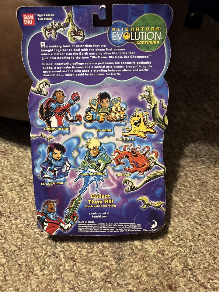 NEW Vintage 2001 Alienators Evolution Continues Wayne Green Action ...