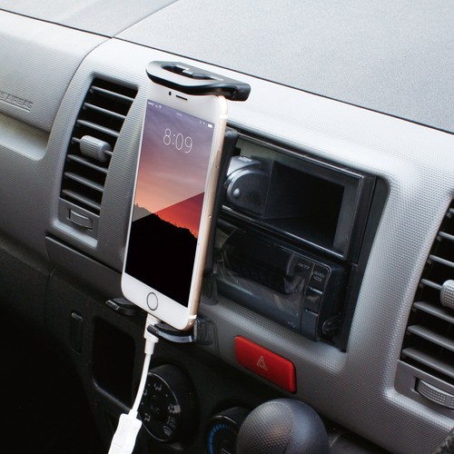 Tsuchiya Yac Car Supplies Car Audio Supplies DIN BOX Tablet Holder Black VP-D13 - 第 3/6 張圖片