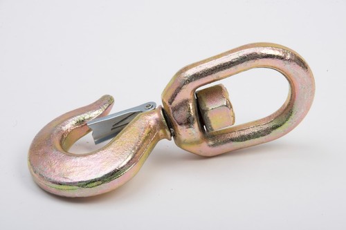 2 Swivel Eye Hook 3 Ton Hoist Lifting Rigging G70 w Latch 5/8" Alloy Steel Crane - Picture 12 of 16