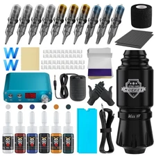 Tuffking Tattoo Gun Kit Tattoo Cartridge Machine Kit Cartridge Needles Practi...