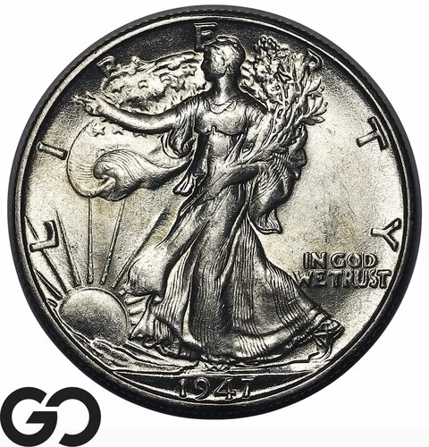 Photo of a 1947-D Walking Liberty Half Dollar from an eBay listing that sold on Jul 16, 2026