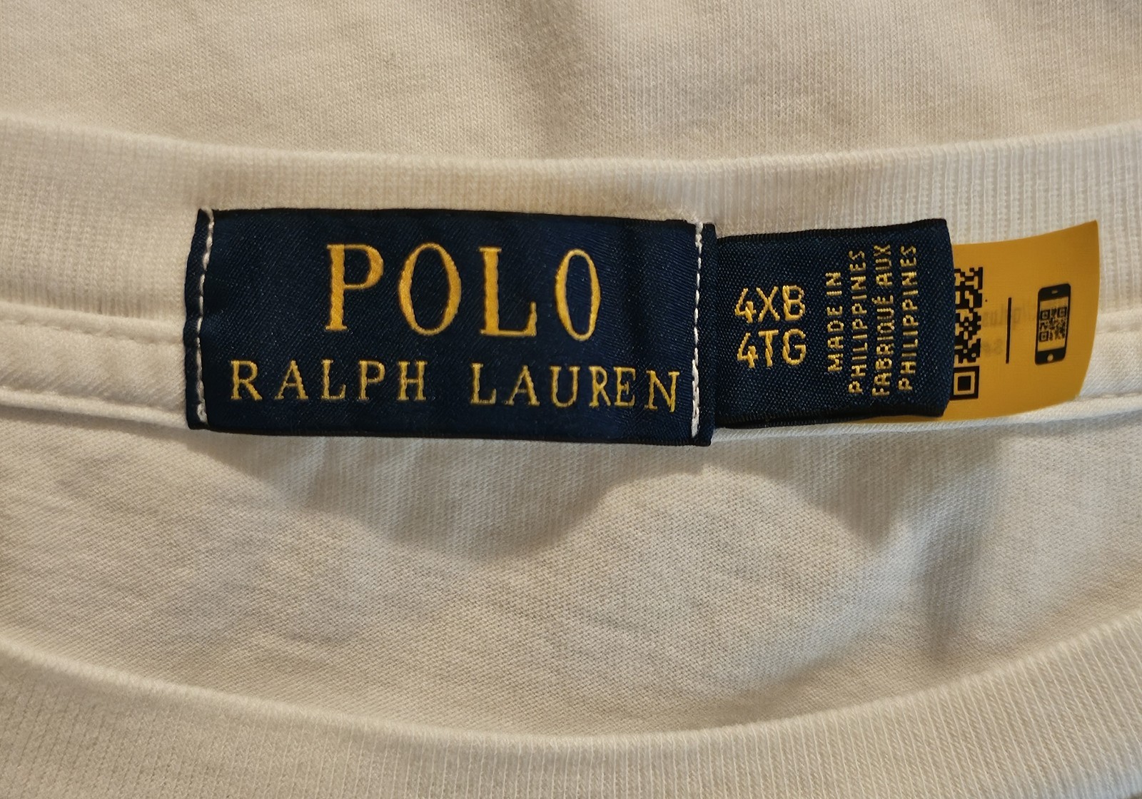 Polo Ralph Lauren Graphic T Shirt Men's Size 4XB White Large Pony Logo Splatter thumbnail 3
