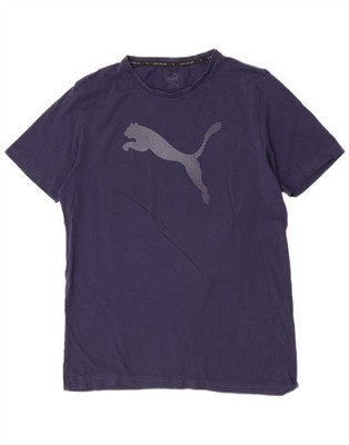 Puma Mens Graphic T-Shirt Top Large Navy Blue BQ02