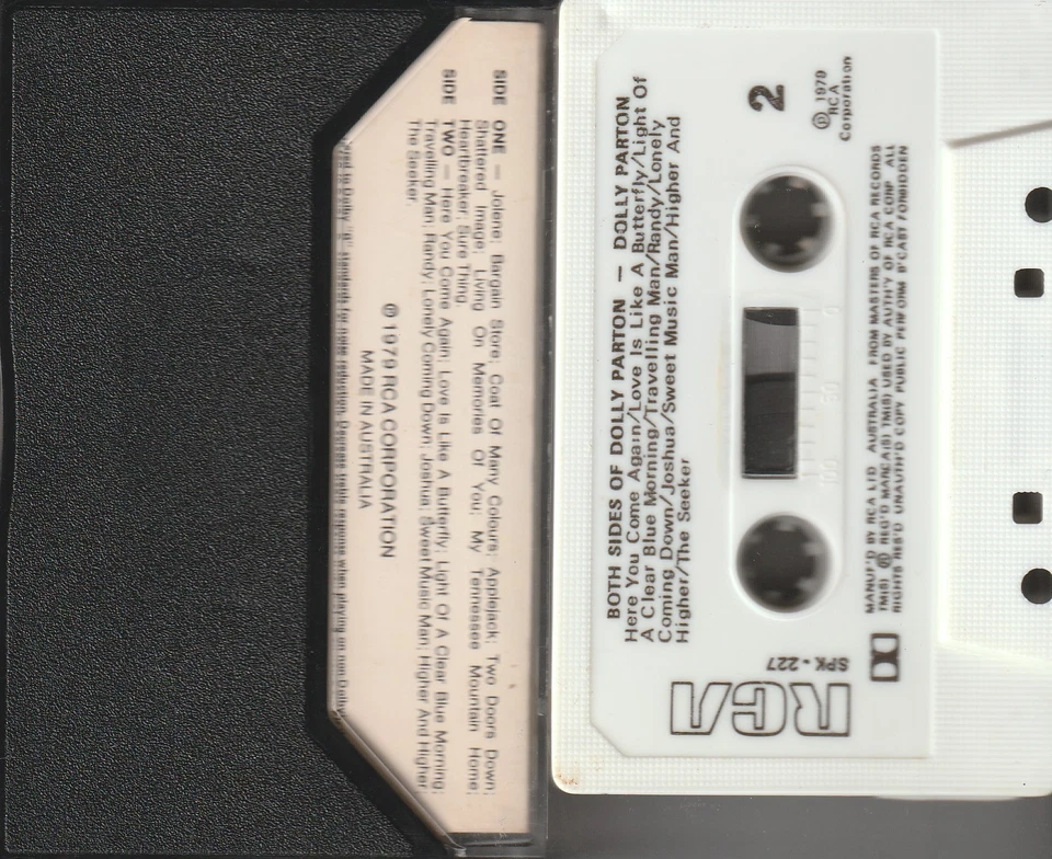 Dolly Parton – Both Sides Of Dolly Parton Cassette Tape - Image 2 of 2