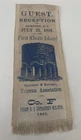 Rhode Island First Defender Ribbon- Reception 1st Regt & RI Batt. Vet. Assn 1891
