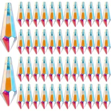 Decorative 50pcs Lead-Free 38mm K9 Crystal Icicle Pendants for Home Aesthetics