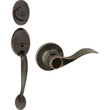Coventry Entry Door Handleset Oil Rubbed Bronze Single Cylinder Deadbolt