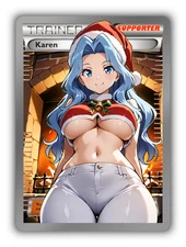 Karen Trading Card - Sexy Adult Anime Waifu Custom Made Trainer | Christmas