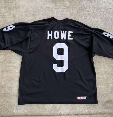 Vtg 90 s CCM Maska Air Knit NHL Detroit Red Wings Howe#9 Jersey Black Men s Sz M