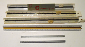 Architect Scale Triangle Drafting Rulers STAEDTLER, GRAMERCTY, POST BY HEMMI