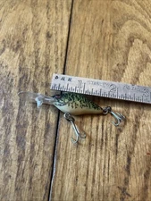 Vintage, Kautzky, Natural Ike, Squarebill, Crankbait, Bass Fishing 1.75” Red Eye