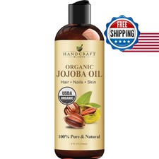 Handcraft Blends USDA Organic Jojoba Oil Cold-Pressed 8 Fl Oz 100 Pure
