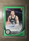 2025-26 Bowman Chrome Danny Wolf Green Base Auto/99 (RC)
