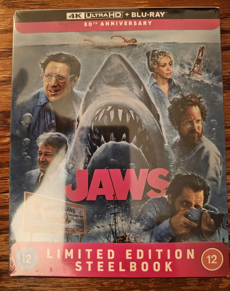 JAWS  -  4K  &  BLURAY  50TH ANNIVERSARY  STEELBOOK   RARE - NEW  &  SEALED - Image 4 of 4
