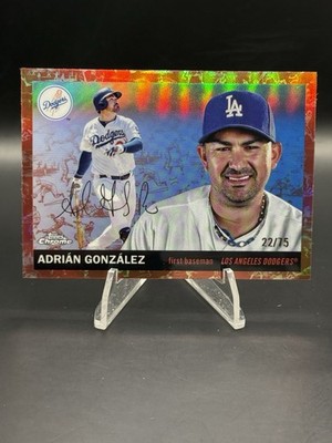 2025 Topps Chrome Platinum Anniversary Adrian Gonzalez Rose Toile /75