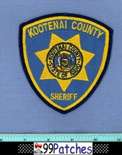 KOOTENAI COUNTY SHERIFF IDAHO Police Shoulder Patch STATE SEAL 4G