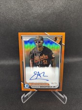 2024 Bowman Chrome Enrique Bradfield Jr. Orange Refractor Auto /25 Orioles