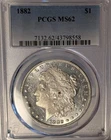 1882 Morgan Silver Dollar PCGS MS62 Blazing White Luster!!!