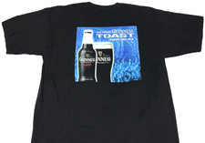 Rare Vintage 2001 The Great Guinness Toast Draught Irish Beer T-Shirt Nice XL
