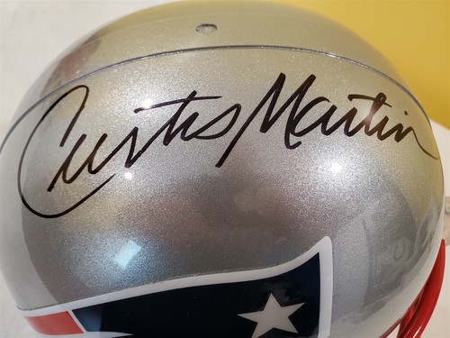 CURTIS MARTIN signed full size PATRIOTS helmet JSA COA - Picture 2 of 6