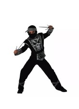 Child Light-Up Skeleton Ninja Costume Medium 8-10