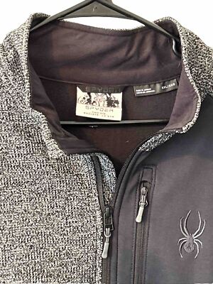 Spyder Black Half 1/2 Zip Sweater Pullover Jacket 1619902 Men's