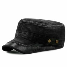 Men Women Denim Flat Cap Golf Visor Baseball Hat Army Sports Cap Sunproof Hat