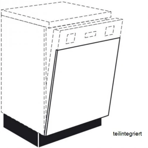 60/45er Geschirrspülerfront Blende 19 mm MDF voll-teilintergriert/nach Maß - Bild 3 von 3