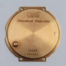 Genuine Piaget Perpetual Calendar Ladies 18k Yellow Solid Gold Case Back 30263