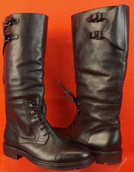 39.5/US9.5 ❤️ BOTAS ALTAS BELSTAFF TRAILMASTER HECHAS EN ITALIA CUERO MOTOCICLISTA COMBATE Foto 3 de 4