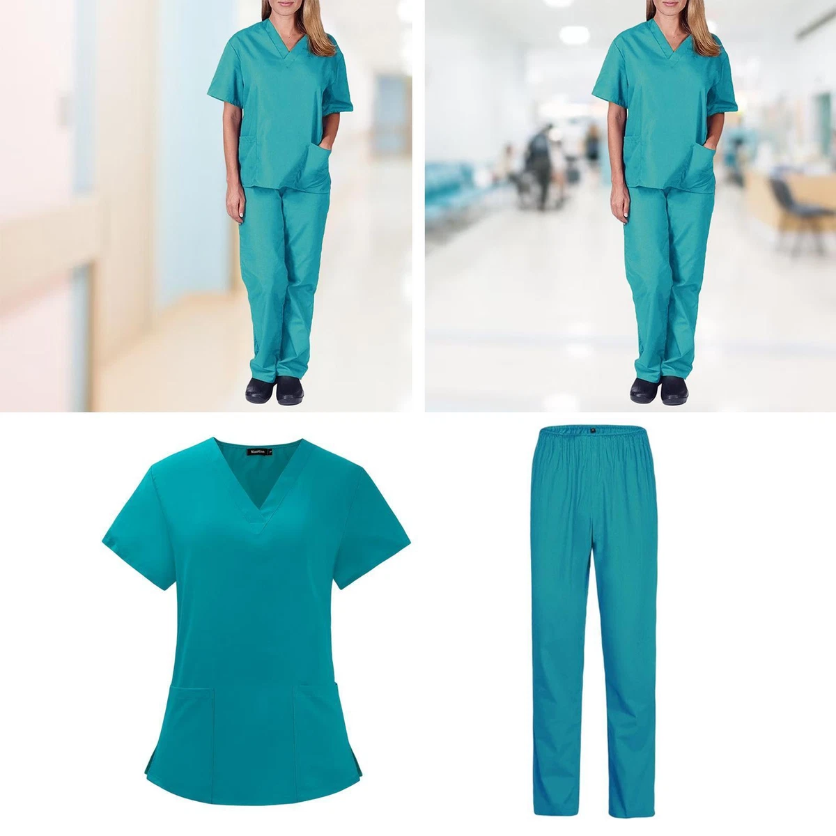 Solid clearance scrub tops