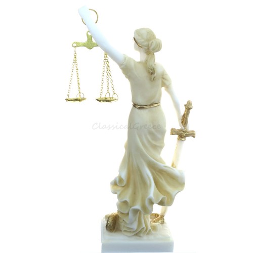 Estatua de la antigua diosa griega Themis Alabastro 8.5" - 21cm Mármol fundido Justicia - Imagen 7 de 10