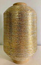 Huge Spool of Very Fine Sparkly Gold Thread 