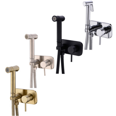 DOUCHE BIDET SHATTAF DUSCHBRAUSE THERMOSTAT SET SET SCHWARZ GOLD MESSING SILBER