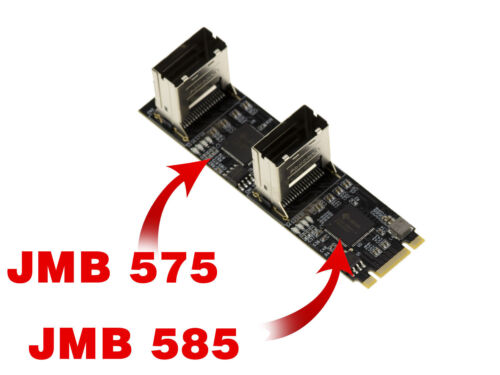Card M.2. 8 Ports SATA 3.0 6Gbps For Port M2 Pcie 3.0 Key M Or B+M +Cords - Picture 3 of 3