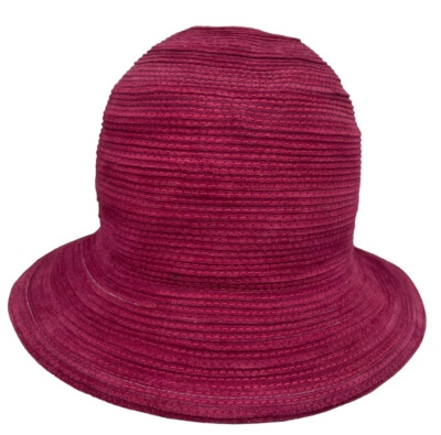 Ferby Ferre New York Red Bucket Cloche Hat Made in USA
