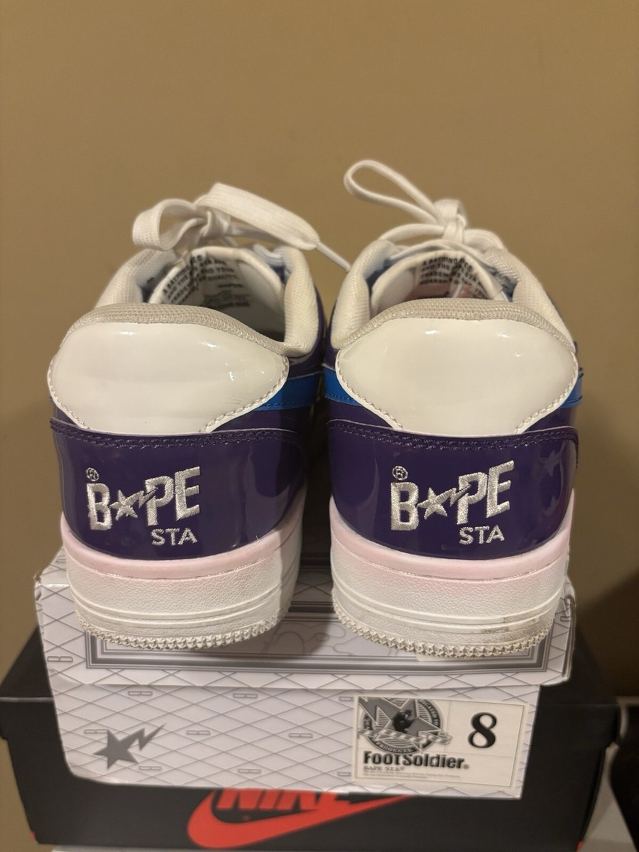 A Bathing Ape Bapesta Low Crazy White ホワイト Bathing Ape Bape Sta Low Crazy White Size 8 ( Discoloration