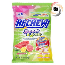 6x Bags Morinaga Hi-Chew Sweet Sour Mix Assorted Chewy Fruit Chews 3.17oz