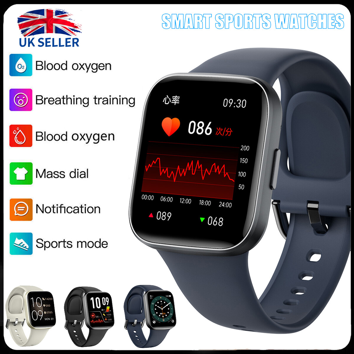 Heart Rate Monitor Samsung Watch Ecg Europe Smart Watch ECG Heart