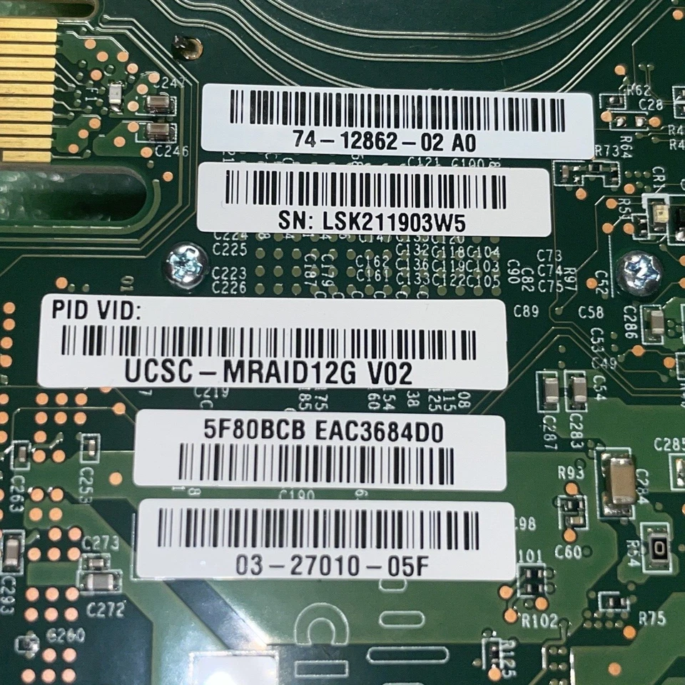CISCO 74-12862-02 A0 12Gbps 1GB Cache PCI-E SAS RAID Controller - Bild 3 von 3